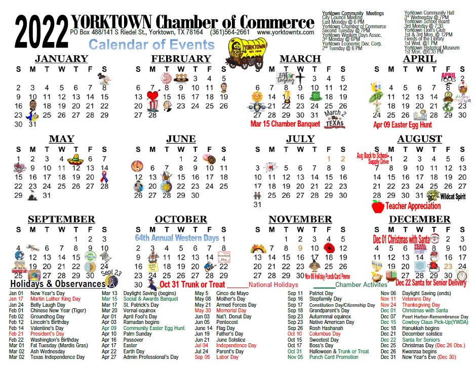 Chamber of Commerce Calendar