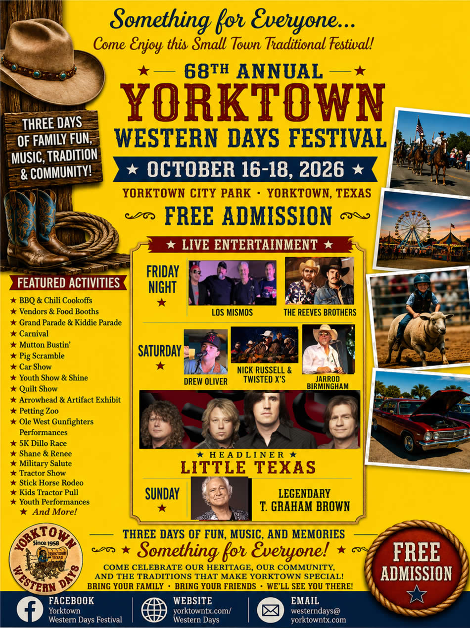 become a sponsor for Yorktown Texas Music Festival