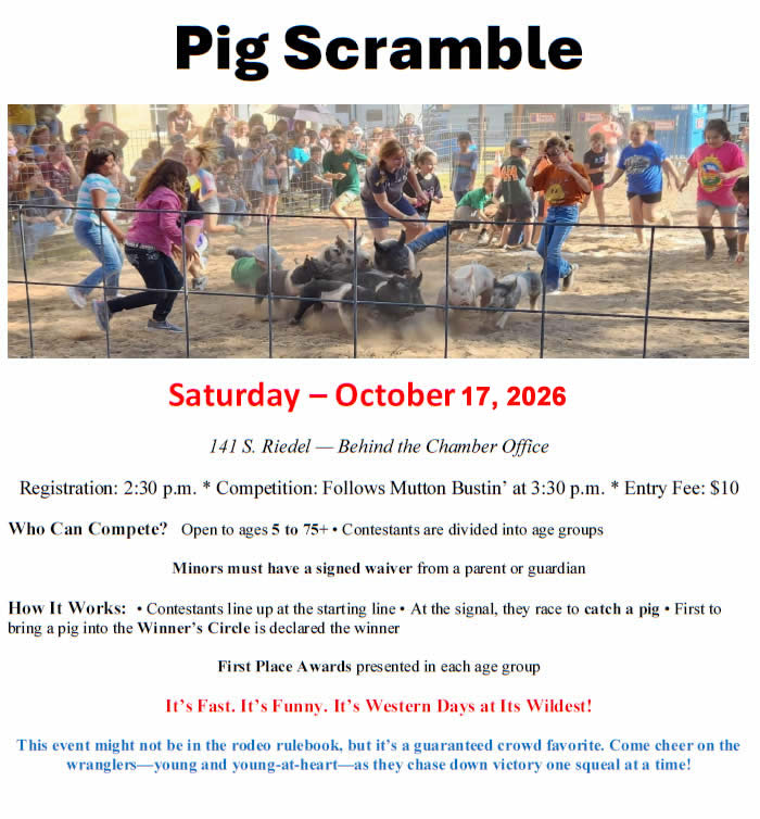 Yorktown Texas Western Days Pig Scramble