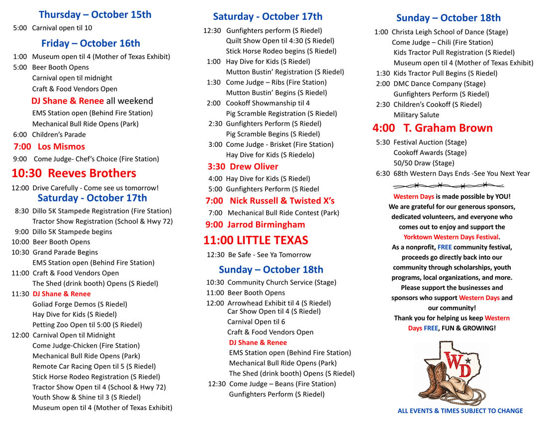become a sponsor for Yorktown Texas Music Festival