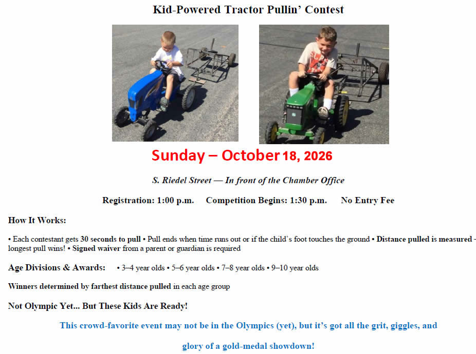 Yorktown Texas Western Days Kids Tractor Pull